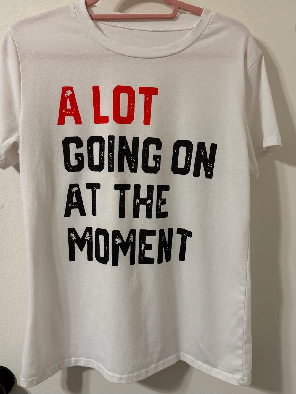 "A Lot Going On At The Moment" Graphic T-Shirt Size M Taylor Swift Red Era